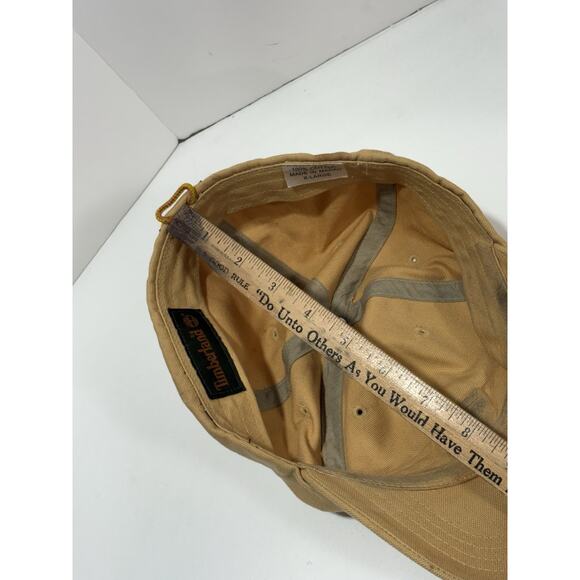 Timberland Leather Patch Hat Beige Hook Loop Baseball Cap X Large See Pictures - Picture 10 of 11